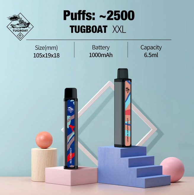 Tugbaot XXL 2500 puffs disposable vape-- Tugboat XXL 2500 Puffs Disposable Vape
