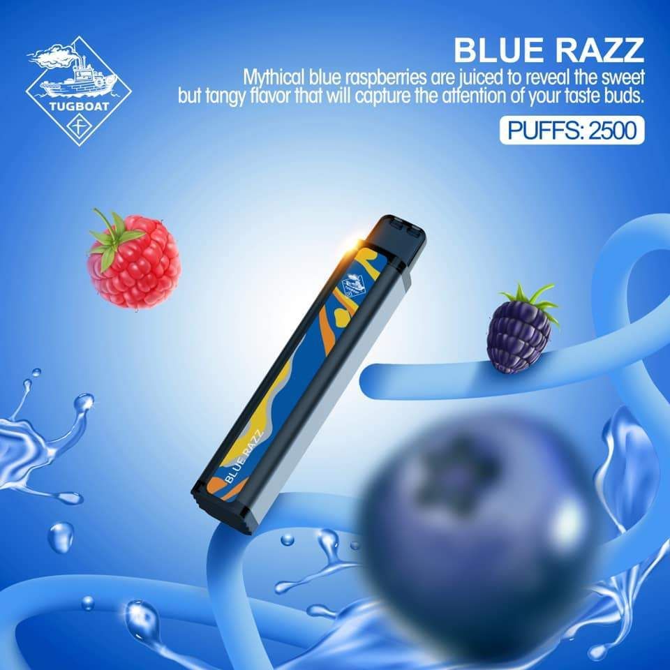 Tugbaot XXL Blue Razz Tugboat XXL 2500 Puffs Disposable Vape