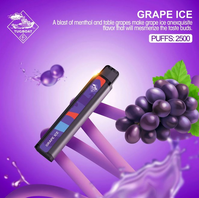 Tugbaot XXL Grape ice Tugboat XXL 2500 Puffs Disposable Vape