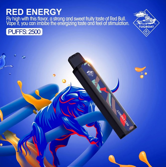 Tugbaot XXL Red Energy Tugboat XXL 2500 Puffs Disposable Vape