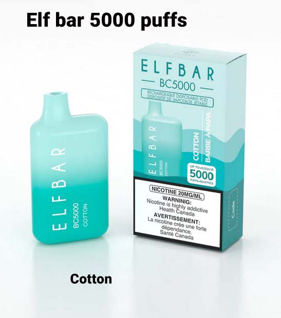 Elf Bar Cotton 5000 Puffs Disposable Vape