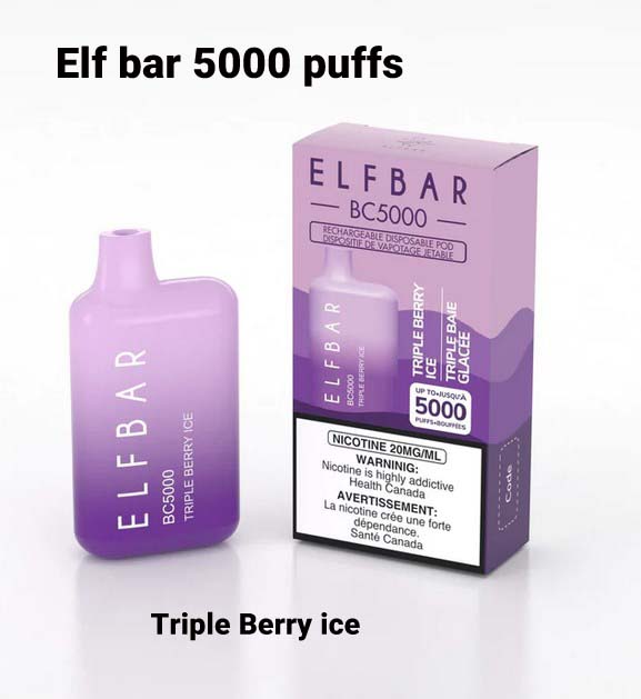 Elf Bar Triple Berry ice 5000 Puffs Disposable Vape
